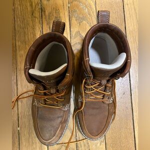 LL Bean WP Women's Stonington Boots, Moc Toe Size 8